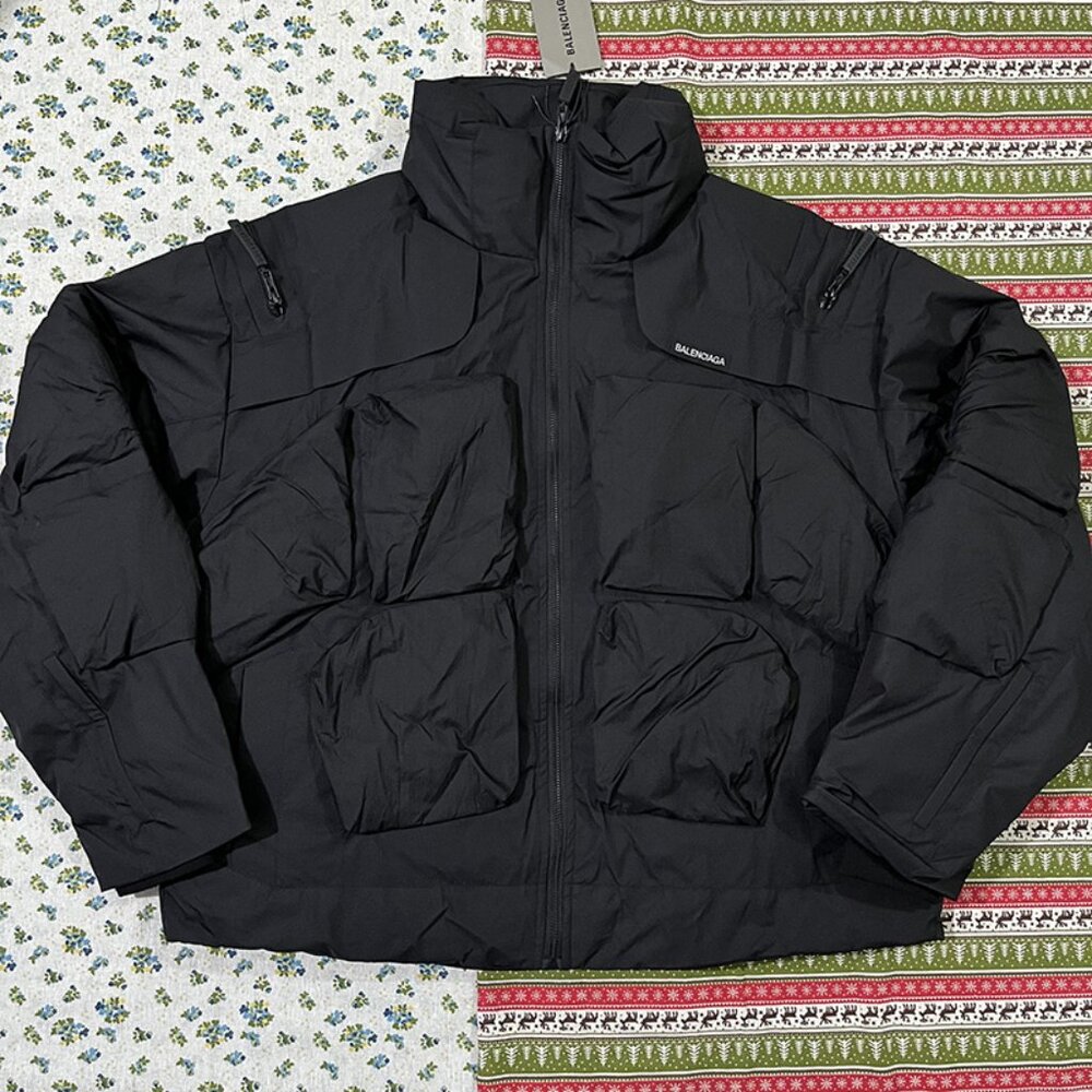 Balenciaga Oversized Padded Parka Black Down Jacket